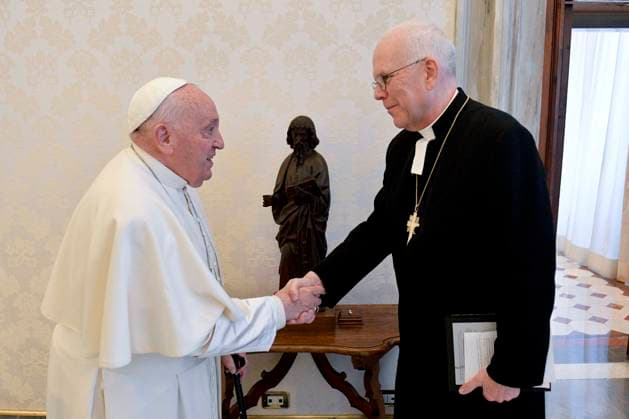 News Themen der Woche KW18 **NO LIBRI** Italy, Rome, Vatican, 2024 5 2. Pope Francis receives in private audience H.E. Martin Modeus - Primate of the Church of Sweden at the Vatican . Photograph by Vatican Media Catholic Press Photo  Copyright: xVATICANxMEDIAx xipa-agency.netx xVaticanxMediax IPA_Agency_IPA45661226