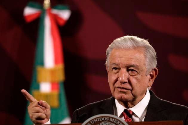 Andres Manuel Lopez Obrador News Conference Mexican President, Andres Manuel Lopez Obrador, speaks about the immigration policy in collaboration with the U.S. government during a press conference at the National Palace in Mexico City. on May 2, 2024, Mexico City, Mexico. (Photo by Luis Barron Eyepix Group) Copyright: xLuisxBarronx xEyepixxGroupx LB_02052024_118967