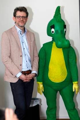 Dirk Schlesinger at the press conference for the premiere of the fulldome experience of the music show Tabaluga und die Zeichen der Zeit at the Halle Saale Planetarium , 02 05 2024 Foto:xR.xStoffelsx xFuturexImagex tabaluga_4504
