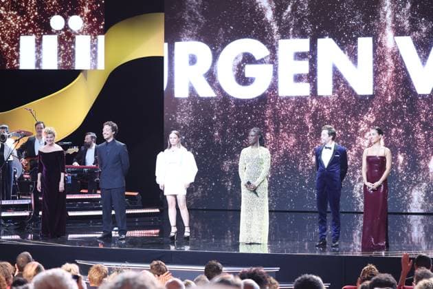 German Film Award 2024 Ivy Quainoo Aurel Mertz, Gizem Emre, Tobias Krell Checker Tobi , Margarita Broich and Jasna Fritzi Bauer at the Lola German Film Award 2024 ceremony at the Theater am Potsdamer Platz in Berlin 03 05 2024 Copyright: xEventpressx
