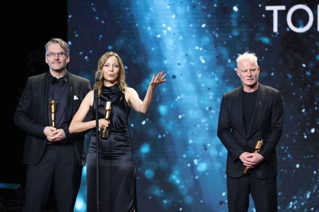 German Film Award 2024 BEST SOUND DESIGN SchloÌˆmer, Corinna Fleig, Tobias Fleig Â- THE DIVE at the Lola German Film Award 2024 ceremony at the Theater am Potsdamer Platz in Berlin 03 05 2024 Copyright: xEventpressx