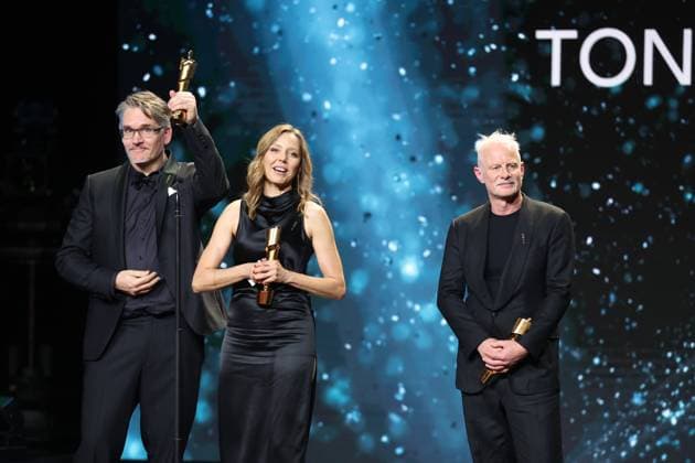 German Film Award 2024 BEST SOUND DESIGN SchloÌˆmer, Corinna Fleig, Tobias Fleig Â- THE DIVE at the Lola German Film Award 2024 ceremony at the Theater am Potsdamer Platz in Berlin 03 05 2024 Copyright: xEventpressx