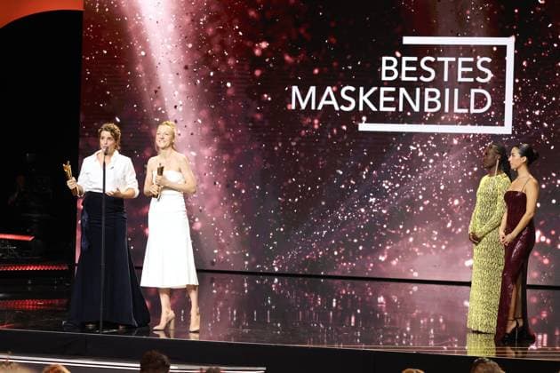 German Film Award 2024 BEST MASK PICTURE Alisza Pfeifer, Christina Baier Â- GIRL YOU KNOW IT™S TRUE and Ivy Quainoo and Gizem Emre at the Lola German Film Award 2024 ceremony at the Theater am Potsdamer Platz in Berlin 03 05 2024 Copyright: xEventpressx
