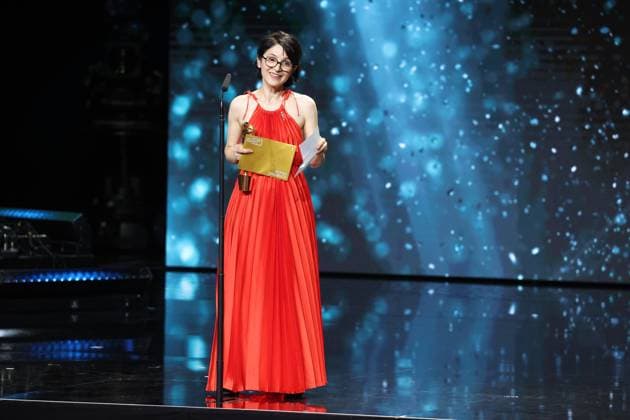 German Film Award 2024 BEST SCREENWRITING AysÌße Polat Â- IM TOTEN WINKEL at the Lola German Film Award 2024 ceremony at the Theater am Potsdamer Platz in Berlin 03 05 2024 Copyright: xEventpressx