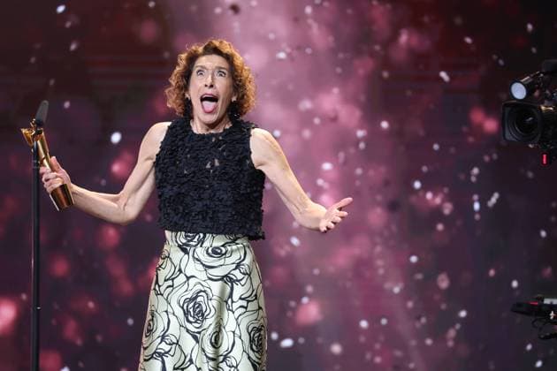 Bilder des Jahres 2024, Entertainment 05 Mai Entertainment Themen der Woche KW18 Deutscher Filmpreis 2024 BESTE WEIBLICHE NEBENROLLE Adele Neuhauser Â· 15 JAHRE bei der Verleihung der Lola - Deutscher Filmpreis 2024 im Theater am Potsdamer Platz in Berlin 03.05.2024 *** German Film Award 2024 BEST FEMALE NEBENROLLE Adele Neuhauser Â- 15 YEARS at the Lola German Film Award 2024 ceremony at the Theater am Potsdamer Platz in Berlin 03 05 2024 Copyright: xEventpressx