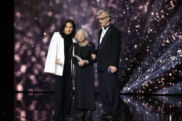 German Film Award 2024 Margot Friedländer with Wim Wenders at the Lola German Film Award 2024 ceremony at the Theater am Potsdamer Platz in Berlin 03 05 2024 Copyright: xEventpressx