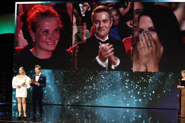 German Film Award 2024 Tobias Krell Checker Tobi and Jasna Fritzi Bauer at the Lola German Film Award 2024 ceremony at the Theater am Potsdamer Platz in Berlin 03 05 2024 Copyright: xEventpressx