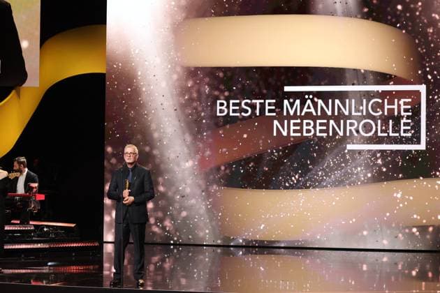 German Film Award 2024 BEST MALE NEBENROLLE Hans Uwe Bauer Â- STERBEN at the Lola German Film Award 2024 ceremony at the Theater am Potsdamer Platz in Berlin 03 05 2024 Copyright: xEventpressx