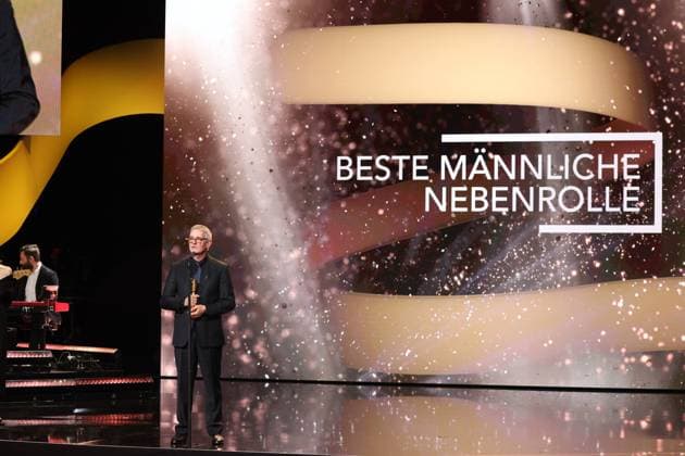 German Film Award 2024 BEST MALE NEBENROLLE Hans Uwe Bauer Â- STERBEN at the Lola German Film Award 2024 ceremony at the Theater am Potsdamer Platz in Berlin 03 05 2024 Copyright: xEventpressx