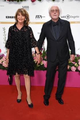 Günther Maria Halmer and wife Claudia Halmer DEUTSCHER FILMPREIS 2024 at the Theater am Potsdamer Platz on 03 05 2024 Red Carpet