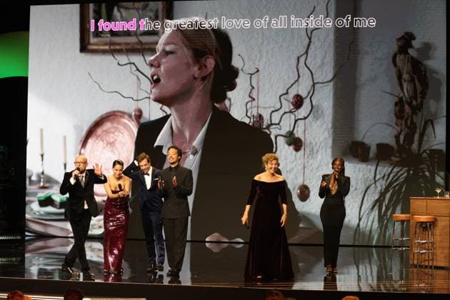 German Film Award 2024 Ivy Quainoo Aurel Mertz, Gizem Emre, Tobias Krell Checker Tobi , Margarita Broich and Jasna Fritzi Bauer at the Lola German Film Award 2024 ceremony at the Theater am Potsdamer Platz in Berlin 03 05 2024 Copyright: xEventpressx