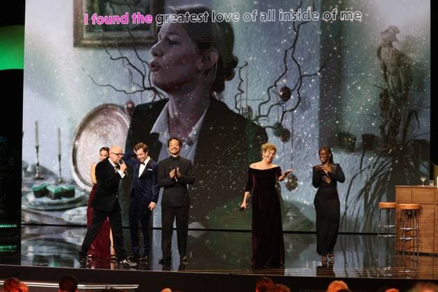 German Film Award 2024 Ivy Quainoo Aurel Mertz, Gizem Emre, Tobias Krell Checker Tobi , Margarita Broich and Jasna Fritzi Bauer at the Lola German Film Award 2024 ceremony at the Theater am Potsdamer Platz in Berlin 03 05 2024 Copyright: xEventpressx