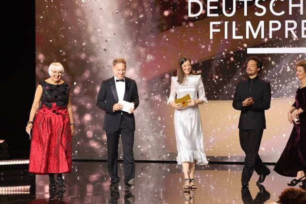 German Film Award 2024 Claudia Roth, Florian Gallenberger, Alexandra Maria Lara at the Lola German Film Award 2024 ceremony at the Theater am Potsdamer Platz in Berlin 03 05 2024 Copyright: xEventpressx