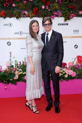 Alexandra Maria Lara and Sam Riley arriving at the German Film Award ceremony on 3 05 2024 in Berlin German Film Award 2024 in Berlin