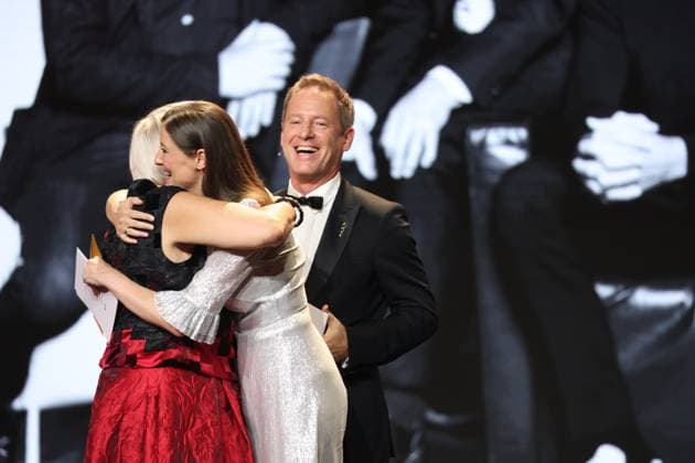 German Film Award 2024 Claudia Roth, Florian Gallenberger, Alexandra Maria Lara at the Lola German Film Award 2024 ceremony at the Theater am Potsdamer Platz in Berlin 03 05 2024 Copyright: xEventpressx