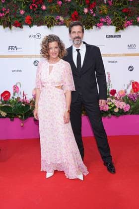 Marie Baeumer and Pasquale Aleardi arriving at the German Film Award ceremony on 3 05 2024 in Berlin German Film Award 2024 in Berlin
