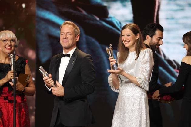 German Film Award 2024 Claudia Roth, Florian Gallenberger, Alexandra Maria Lara at the Lola German Film Award 2024 ceremony at the Theater am Potsdamer Platz in Berlin 03 05 2024 Copyright: xEventpressx