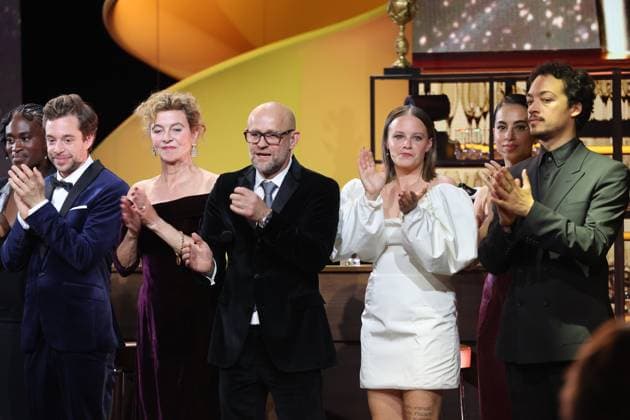 German Film Award 2024 Margarita Broich, Jürgen Vogel, Jasna Fritzi Bauer and Gizem Emre at the Lola German Film Award 2024 ceremony at the Theater am Potsdamer Platz in Berlin 03 05 2024 Copyright: xEventpressx