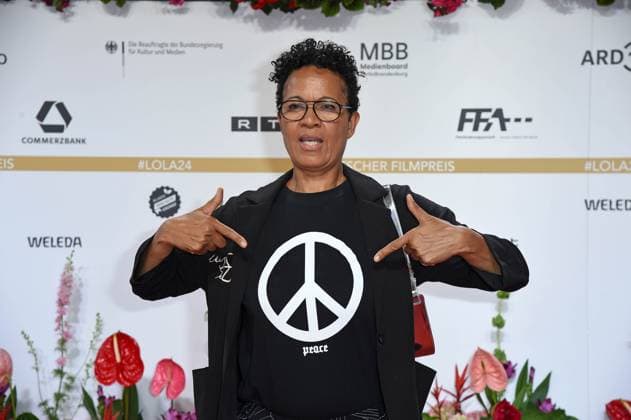 Mo Asumang GERMAN FILM AWARD 2024 at the Theater am Potsdamer Platz on 03 05 2024 Red Carpet