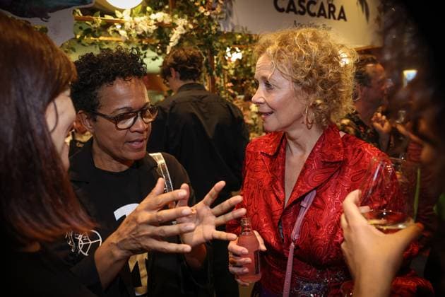 German Film Award 2024 Mo Asumang and Katja Riemann at the party at the Lola German Film Award 2024 ceremony at the Theater am Potsdamer Platz in Berlin Date 03 05 2024 Copyright: xEventpressx