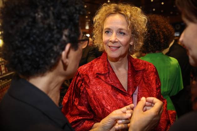 German Film Award 2024 Mo Asumang and Katja Riemann at the party at the Lola German Film Award 2024 ceremony at the Theater am Potsdamer Platz in Berlin Date 03 05 2024 Copyright: xEventpressx