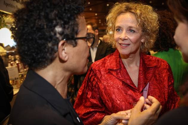 German Film Award 2024 Mo Asumang and Katja Riemann at the party at the Lola German Film Award 2024 ceremony at the Theater am Potsdamer Platz in Berlin Date 03 05 2024 Copyright: xEventpressx