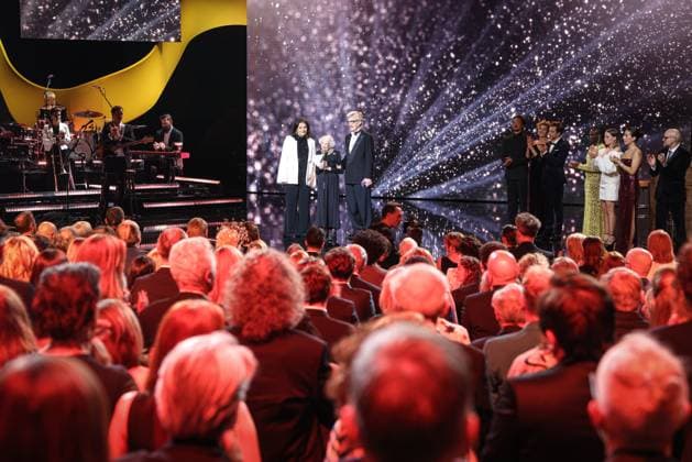 German Film Award 2024 Margot Friedländer with Wim Wenders at the Lola German Film Award 2024 ceremony at the Theater am Potsdamer Platz in Berlin 03 05 2024 Copyright: xEventpressx