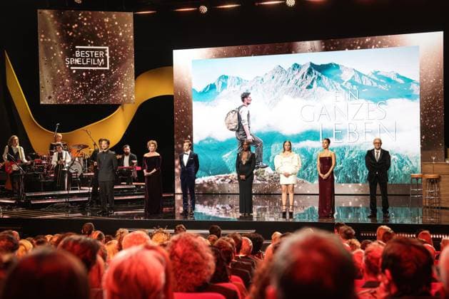 German Film Award 2024 Ivy Quainoo Aurel Mertz, Gizem Emre, Tobias Krell Checker Tobi , Margarita Broich and Jasna Fritzi Bauer at the Lola German Film Award 2024 ceremony at the Theater am Potsdamer Platz in Berlin 03 05 2024 Copyright: xEventpressx