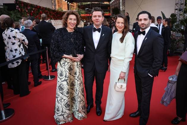 German Film Award 2024 Hannah Herzsprung, Adele Neuhauser, Hassan Akkouch , Christian Friedel on the red carpet at the Lola German Film Award 2024 ceremony at the Theater am Potsdamer Platz in Berlin Date 03 05 2024 Copyright: xEventpressx