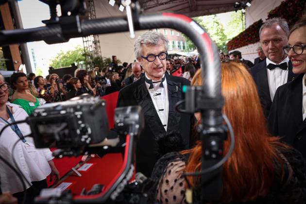 German Film Award 2024 Wim Wenders in an interview on the red carpet at the Lola German Film Award 2024 ceremony at the Theater am Potsdamer Platz in Berlin Date 03 05 2024 Copyright: xEventpressx