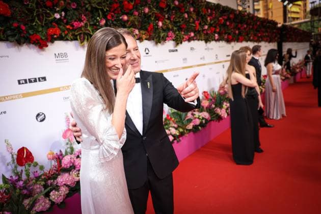 German Film Award 2024 Alexandra Maria Lara and Florian Gallenberger on the red carpet at the Lola German Film Award 2024 ceremony at the Theater am Potsdamer Platz in Berlin Date 03 05 2024 Copyright: xEventpressx