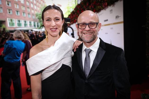 German Film Award 2024 Jürgen Vogel and Natalia Belitski on the red carpet at the Lola German Film Award 2024 ceremony at the Theater am Potsdamer Platz in Berlin Date 03 05 2024 Copyright: xEventpressx