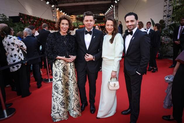 German Film Award 2024 Hannah Herzsprung, Adele Neuhauser, Hassan Akkouch , Christian Friedel on the red carpet at the Lola German Film Award 2024 ceremony at the Theater am Potsdamer Platz in Berlin Date 03 05 2024 Copyright: xEventpressx