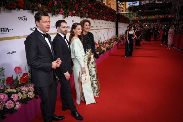 German Film Award 2024 Hannah Herzsprung, Adele Neuhauser, Hassan Akkouch , Christian Friedel on the red carpet at the Lola German Film Award 2024 ceremony at the Theater am Potsdamer Platz in Berlin Date 03 05 2024 Copyright: xEventpressx