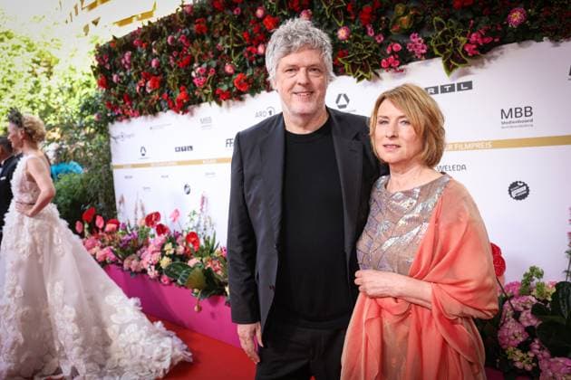 German Film Award 2024 Matthias Glasner Corinna Harfouch on the red carpet at the Lola German Film Award 2024 ceremony at the Theater am Potsdamer Platz in Berlin Date 03 05 2024 Copyright: xEventpressx