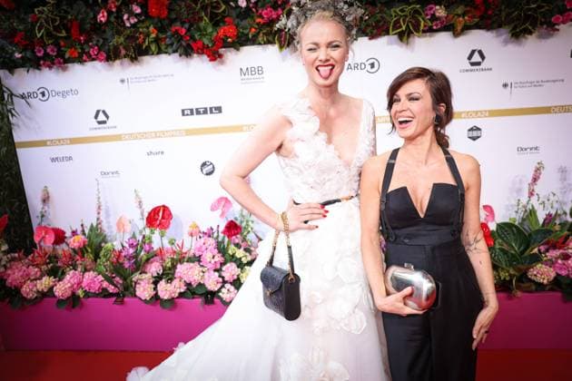 German Film Award 2024 Franziska Knuppe Natalia Avelon on the red carpet at the Lola German Film Award 2024 ceremony at the Theater am Potsdamer Platz in Berlin Date 03 05 2024 Copyright: xEventpressx