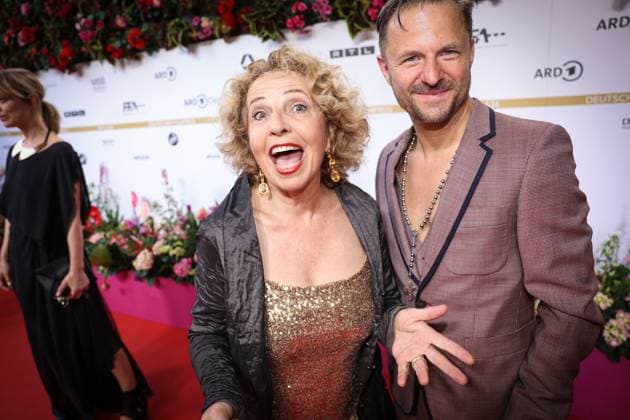 German Film Award 2024 Michaela May, Philipp Hochmair on the red carpet at the Lola German Film Award 2024 ceremony at the Theater am Potsdamer Platz in Berlin Date 03 05 2024 Copyright: xEventpressx
