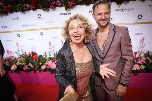 German Film Award 2024 Michaela May, Philipp Hochmair on the red carpet at the Lola German Film Award 2024 ceremony at the Theater am Potsdamer Platz in Berlin Date 03 05 2024 Copyright: xEventpressx