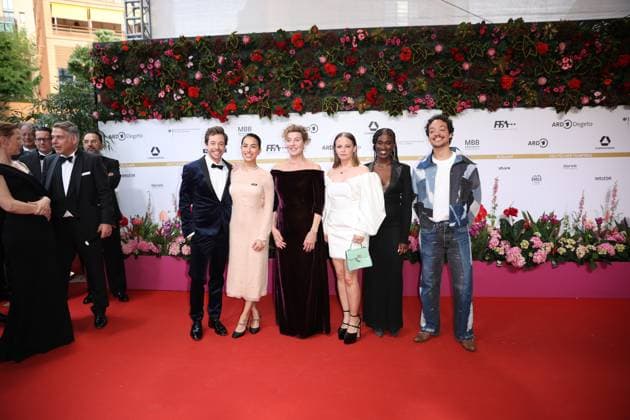 German Film Award 2024 Tobias Krell, Gizem Emre, Margarita Broich, Jasna Fritzi Bauer, Ivy Quainoo and Aurel Mertz at the German Film Award 2024 at the Theater am Potsdamer Platz on 03 05 2024 in Berlin Copyright: xEventpressxKochanx