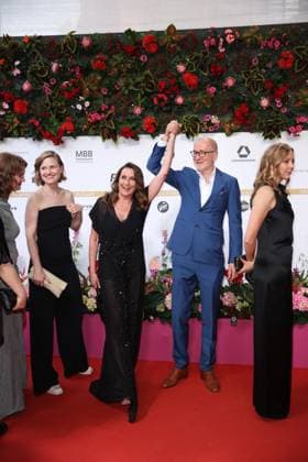 German Film Award 2024 Clara Gerst, Barbara Philipp and Peter Lohmeyer at the German Film Award 2024 at the Theater am Potsdamer Platz on 03 05 2024 in Berlin Copyright: xEventpressxKochanx