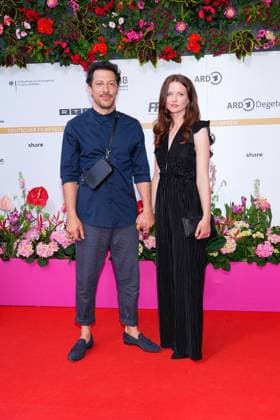 Fahri YardÄ±m and Beatrix Scherff arriving at the German Film Award ceremony on 3 05 2024 in Berlin German Film Award 2024 in Berlin