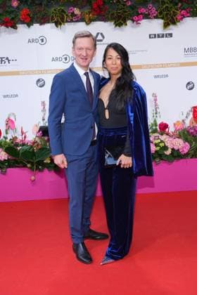 Michael Kessler and Minh Khai Phan Thi arriving at the German Film Awards ceremony on 3 05 2024 in Berlin German Film Awards 2024 in Berlin