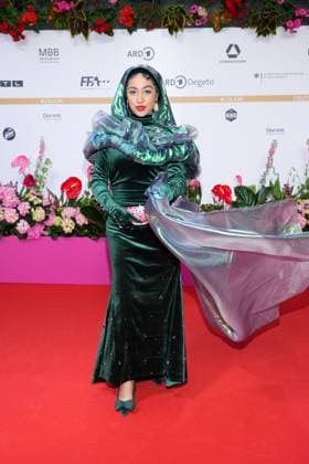 Tua El Fawwal arriving at the German Film Award ceremony on 3 05 2024 in Berlin German Film Award 2024 in Berlin