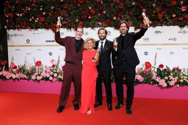 German Film Award 2024 Tim Dünschede, Justyna Muesch, Quirin Berg and Max Wiedemann at the German Film Award 2024 at the Theater am Potsdamer Platz on 03 05 2024 in Berlin Copyright: xEventpressxKochanx