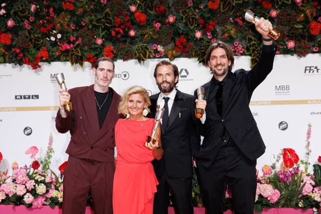 German Film Award 2024 Tim Dünschede, Justyna Muesch, Quirin Berg and Max Wiedemann at the German Film Award 2024 at the Theater am Potsdamer Platz on 03 05 2024 in Berlin Copyright: xEventpressxKochanx