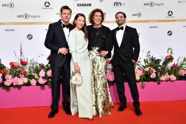 Christian Friedel, Hannah Herzsprung, Adele Neuhauser and Hassan Akkouch at the 74th German Film Awards 2024 ceremony at the Theater am Potsdamer Platz Berlin, 03 05 2024 Foto:xN.xKubelkax xFuturexImagex filmpreis2024_4049