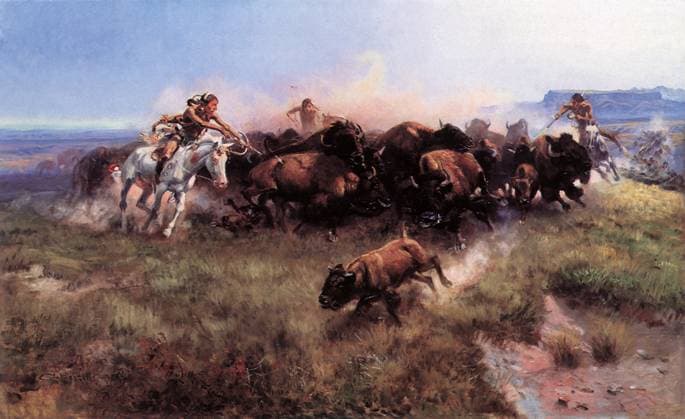 RECORD DATE NOT STATED The Buffalo Hunt The Buffalo Hunt Date: 1919  Copyright: Copyrightx(c)Geminix2023.xCredit:xGemini 12942937