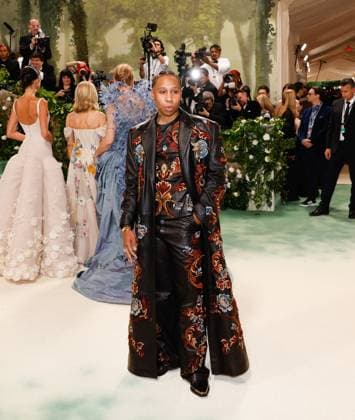 Lena Waithe arrives on the red carpet at the 2024 Met Gala celebrating Sleeping Beauties: Reawakening Fashion at The Metropolitan Museum of Art on Monday, May 6, 2024 in New York City.  NYP20240506214 JOHNxANGELILLO