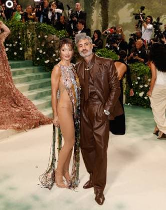 Taika Waititi and Rita Ora arrive on the red carpet at the 2024 Met Gala celebrating Sleeping Beauties: Reawakening Fashion at The Metropolitan Museum of Art on Monday, May 6, 2024 in New York City.  NYP20240506248 JOHNxANGELILLO