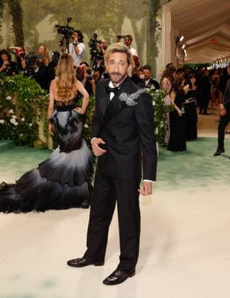 Adrien Brody arrives on the red carpet at the 2024 Met Gala celebrating Sleeping Beauties: Reawakening Fashion at The Metropolitan Museum of Art on Monday, May 6, 2024 in New York City.  NYP20240506235 JOHNxANGELILLO